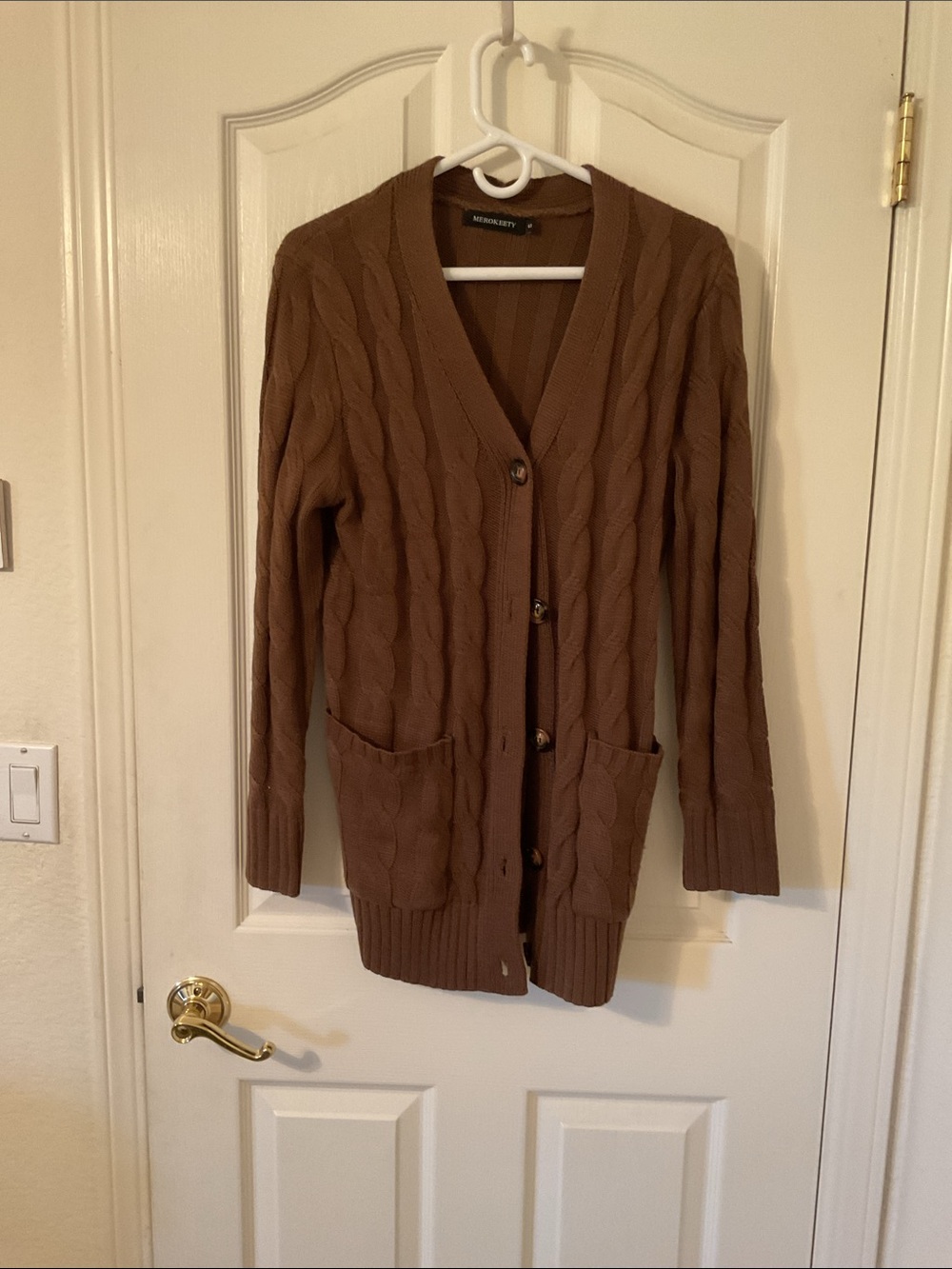 Brown cardigan